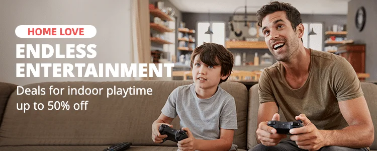 Endless Entertainment: Deals for indoor playtime up to 50% off! stayhome!