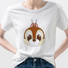 

Chip N Dale Chipmunk Brothers Graphic T Shirts 2021 New Womens Clothes Summer Top Harajuku Ulzzang Fashion European Young Casual