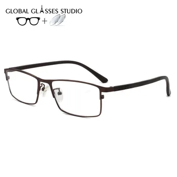 

Finished Myopia Glasses Women Men Retro Metal Frame Square Students Myopia Glasses For Unisex 8887