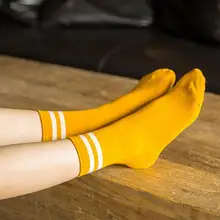 

Casual Striped Women Sock Soft Cotton StripedSoft Striped Crew Socks Casual Sports Short Socks Girls Gifts