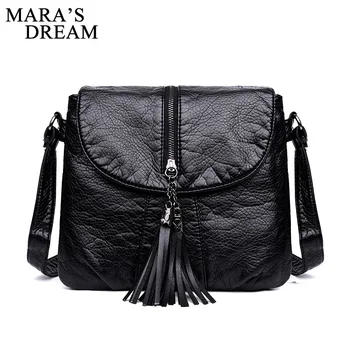 

Mara's Dream 2020 New Solid Color Washed Leather Small One-shoulder Fashion Middle-aged and Elderly Mummy Bag Diagonal Female Ba