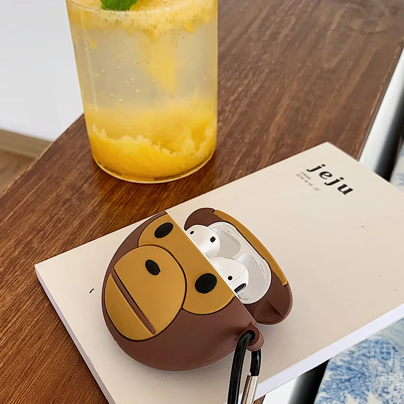 Силиконовый чехол для наушников AirPods 2 1 Earpods защитный чехол милый чехол Coque Air pod