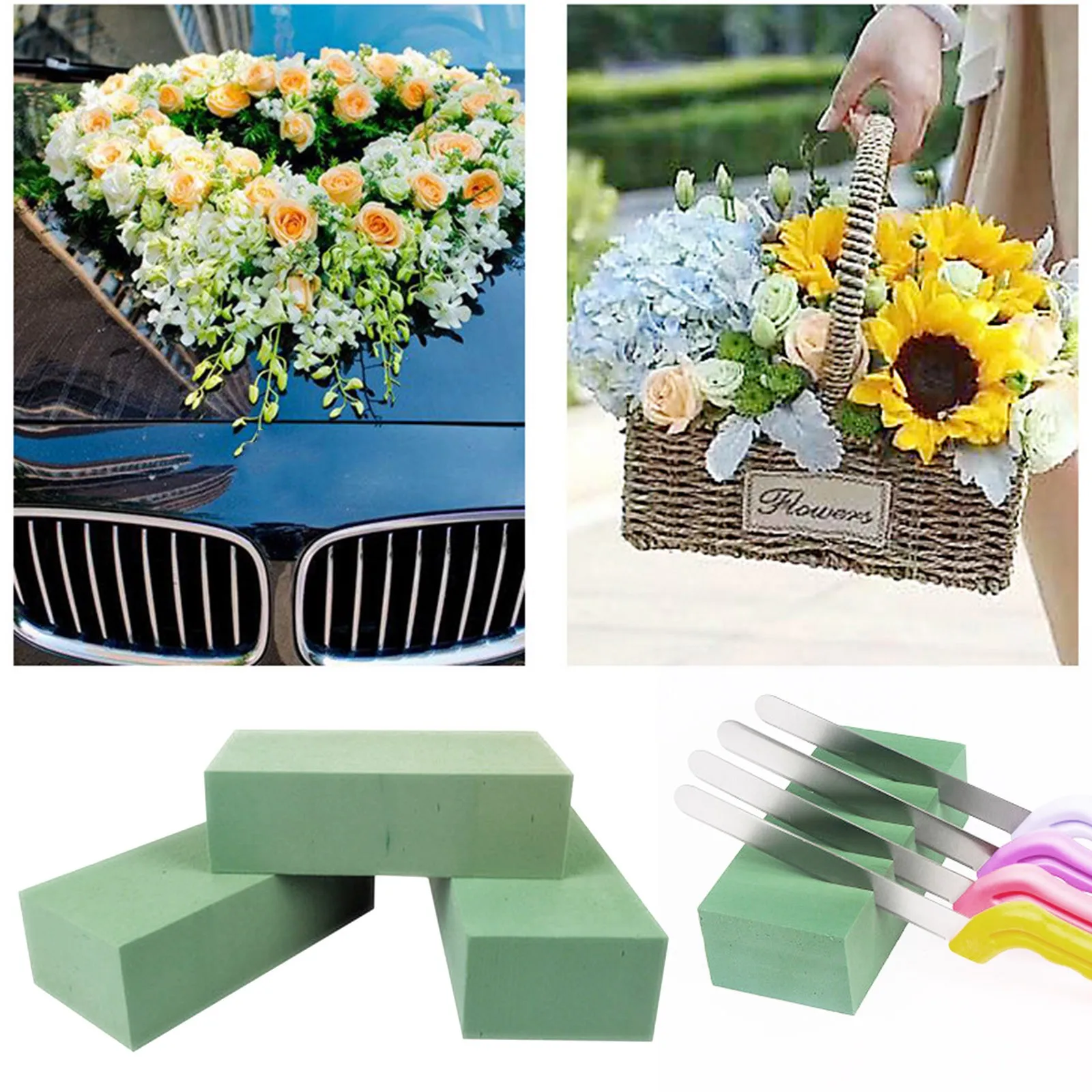Square Floral Foam Blocks Dry Floral Foam For Artificial Flowers Craft