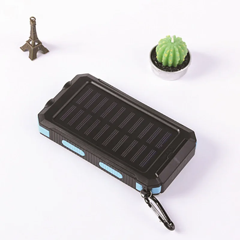 anker powercore 20000 Solar Power Bank 20000mAh Waterproof Portable Solar Charger Powerbank External Battery Pack Power Bank with LED Camping Light power bank 30000mah Power Bank