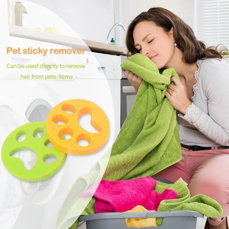 

Home 2pcs Reusable Washing Machine Hair Remover Pet Fur Catcher Filtering Ball