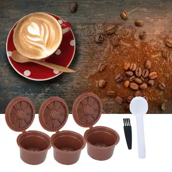

Reusable Refillable Coffee Capsule Filter Cup Brush Spoon Kit for Caffitaly Home Office Coffee Maker Accessories
