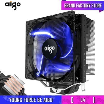 

Aigo 120mm 4pin CPU fan CPU Cooler 4 Heatpipes CPU Cooler Radiator for AMD Intel 775/115/AM3/AM4 Blue LED Silent CPU Cooling fan