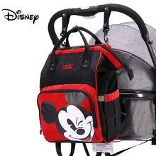 Disney Diaper Bag Backpack Baby Bags for Mom USB Travel Wet Nappy Boy Girl Diaper Organizer Mickey Minnie Carriage USB Pram