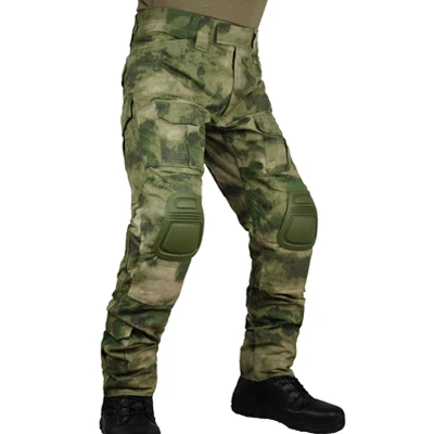 Zuoxiangru мужские Мультикам тактические брюки мульти-карманы военный камуфляж Открытый страйкбол боевые охотничьи брюки с наколенниками - Цвет: FXL