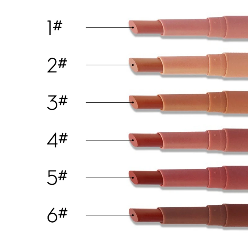 6 Colors Velvet Lipstick Not Sticky Cup Long-lasting Smudge-proof Water-resistance Colorfast Silk Lipstick Makeup Tools