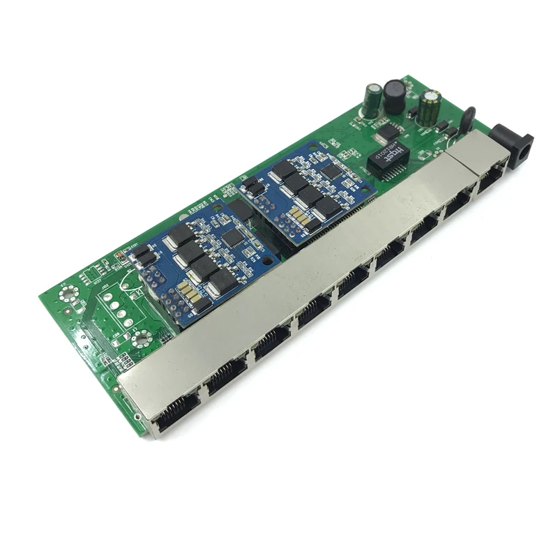 ANDDEAR-10/100 Мбит/с rj45 переключатель poe 802.3af 9 poort voeding 15,5 Вт voor ip камера NVR ip telefoon wifi точка доступа poe коммутатор