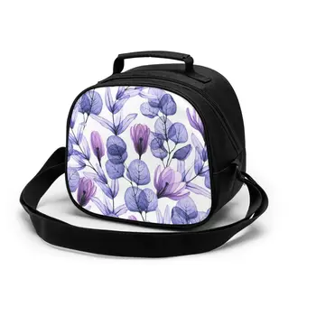 

X-ray Transparent Leaves And Flowers Portable Insulated Lunch Bag Thermal Food Picnic Lunch Bags for Kids Cooler Lunch Box Bag