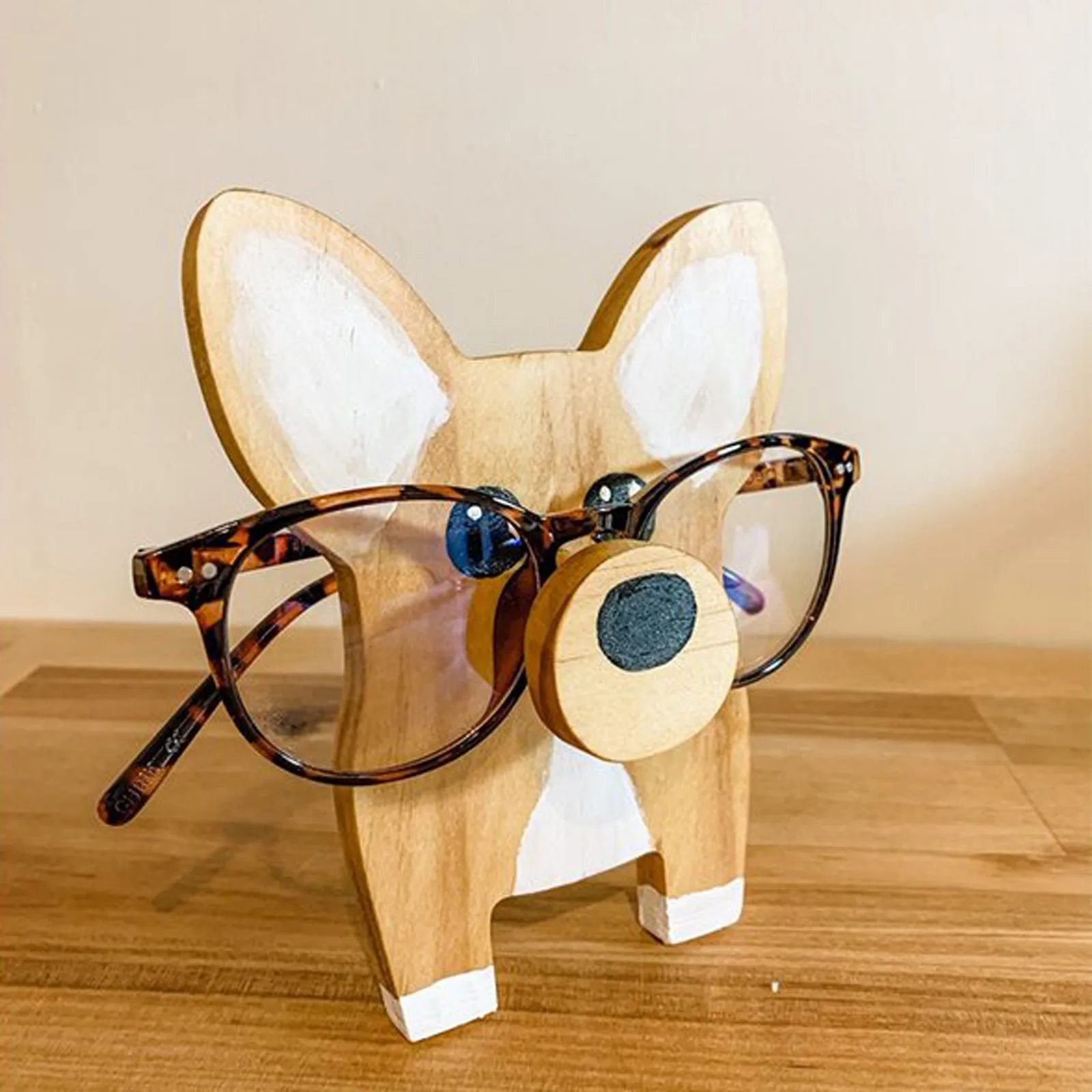 Dog Glasses Stand Christmas Gift Handmade Wooden Spectacle Holder