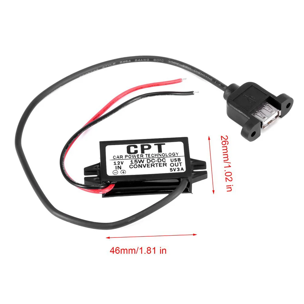 DC преобразователь модуль 12 В до 5 В пост 3A 15 Вт Duble USB Выход Питание адаптер АС