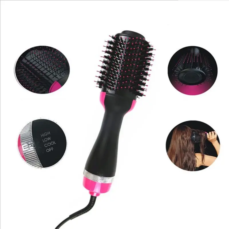 

2 in 1 Multifunctional Hair Dryer Volumizer Rotating Hair Brush Curler Roller Rotate Styler Comb Styling Straightening Curling