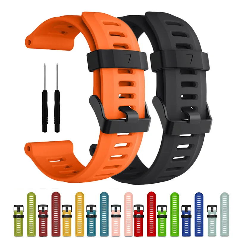 Ремешок силиконовый для Garmin Fenix 5X/5X plus/Fenix 3/Fenix 3 HR сменный спортивный Модный черный