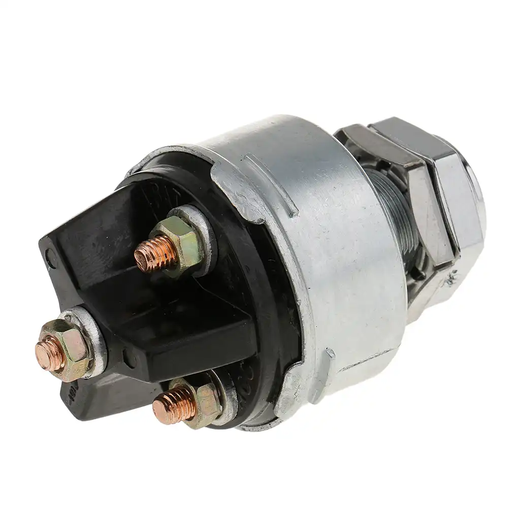 Silver Universal 3 Position Ignition Starter Key Switch With Momentary