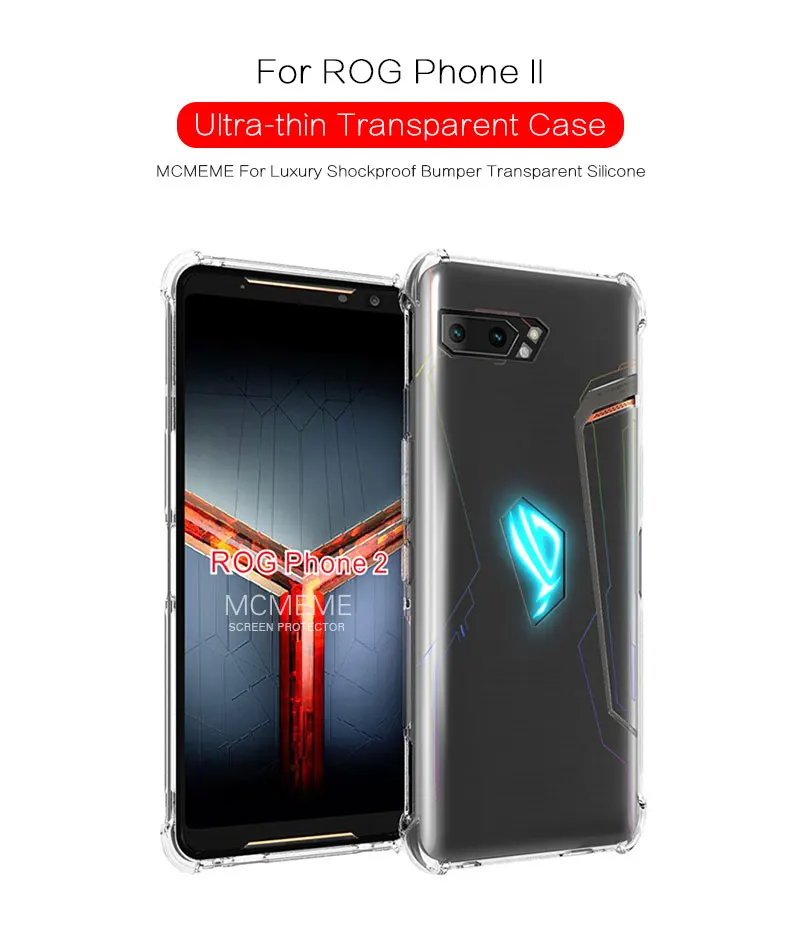 10 шт./партия для Asus ROG Phone 2 Чехол Мягкий силиконовый защитный AsusROG Phone 2 II Тонкий чехол для Asus ZS660KL