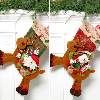 

New Year 2021 Gifts Bag Stocking Noel Christmas Decorations For Home Navidad Socks Xmas Tree Decoration Natal Decor