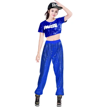 

Jazz Dance Costumes Modern Dance Costumes Adult Sequins for Women Summer New Style Performance Costume