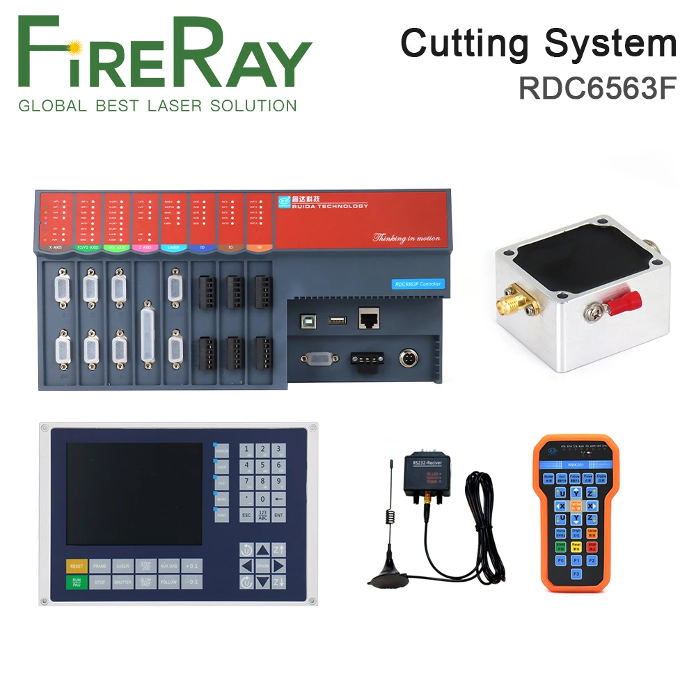 Автономный волоконно-лазерный режущий контроллер FireRay Ruida RDC6563F для лазерной