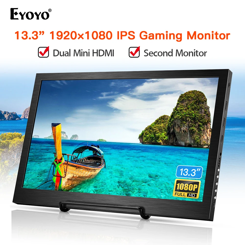 Eyoyo EM13F 13 3 &quotIPS портативный ПК монитор Мини HDMI ноутбук игровой экран FHD 1080P ЖК