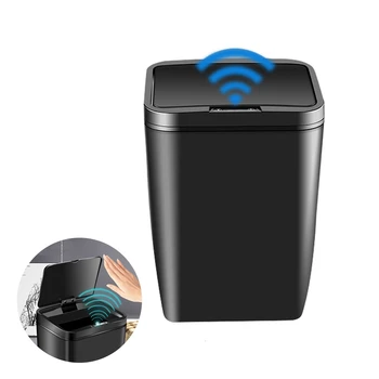 

Automatic Trash can Touchless Intelligent induction Motion Sensor Kitchen Trash Can Wide Opening Sensor Waste Garbage Bin