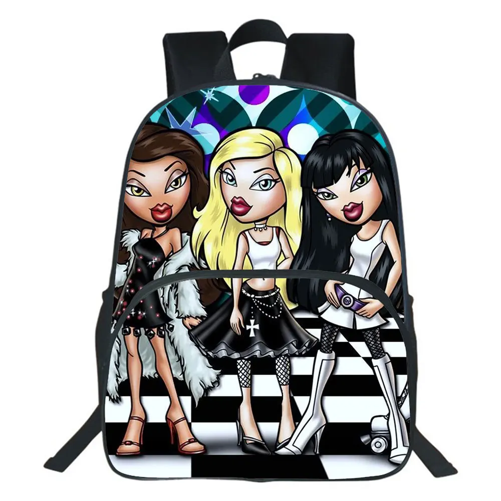 Bratz Backpack Kindergarten Mochila Boys Cartoon School Bag Teens Girl Storage Bag Travel Bags Children Rucksack