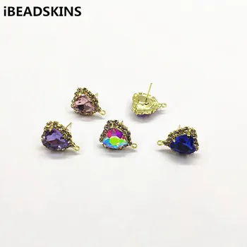 

New arrival! 17x14mm 50pcs/lot Claw Chain Heart shape Earrings Studs for Necklace,Earrings parts,hand Made Jewelry DIY