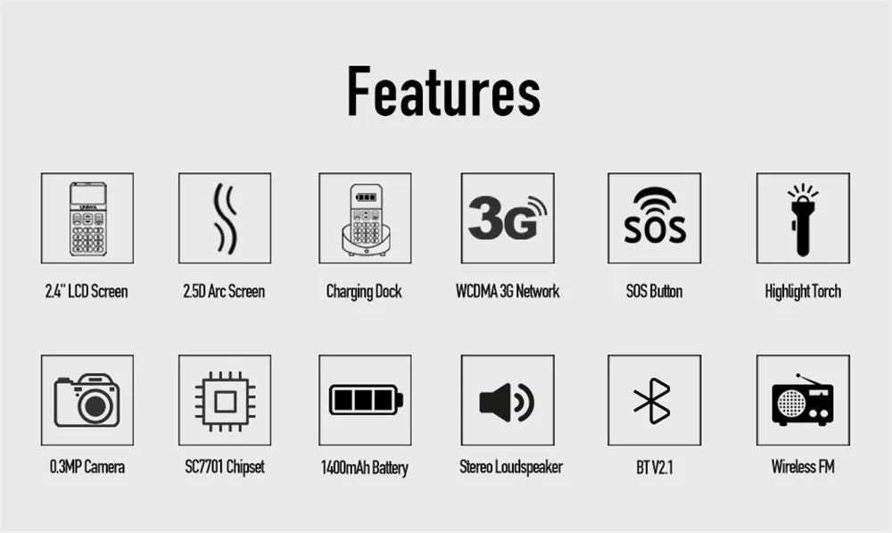 UNIWA V808G мобильный телефон русская клавиатура 3g WCDMA телефон мощный фонарь мобильный телефон для людей старшего возраста пожилых людей