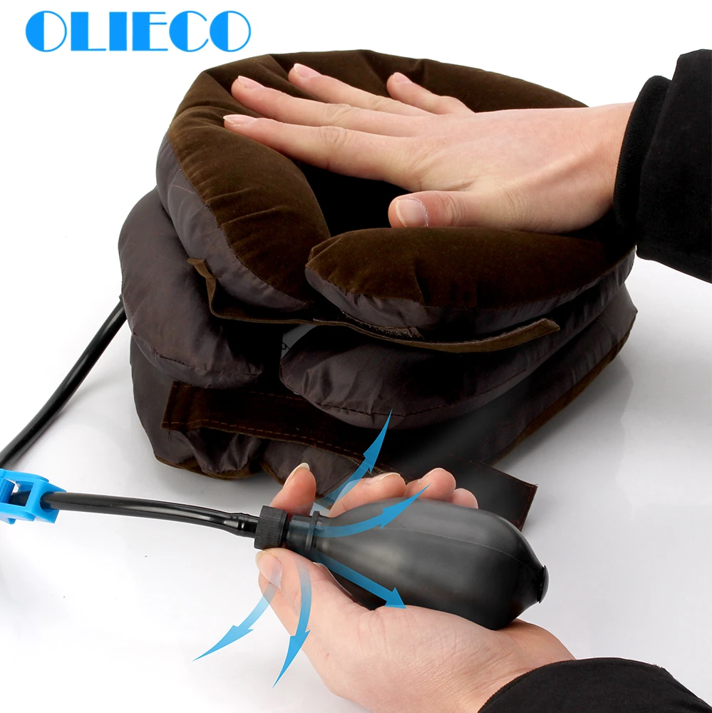 Трехслойная надувная подушка для шеи OLIECO|Шейный воротник| |