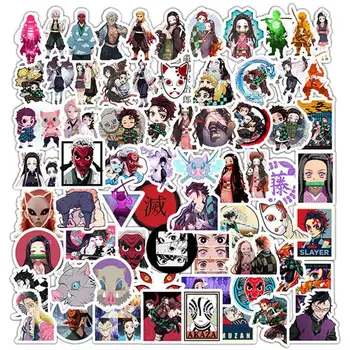 

70 Pcs/Set New Demon Slayer: Kimetsu No Yaiba Anime Sticker Cute PVC Graffiti Stickers Suitcase Luggage Guitar For Children Toys