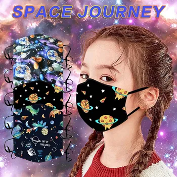 

1PC Children Cartoon Print Scarf FaceMasks Washable Reusable Masks Mouth Cover Kids Face Scarf Adjustable mascarilla #H10