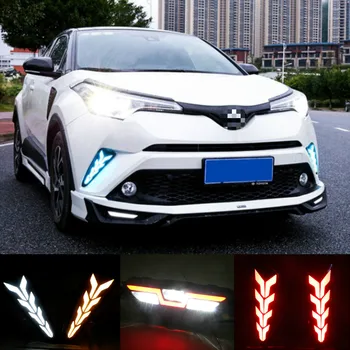 

1Set LED DRL For Toyota C-HR CHR 2016 2017 2018 2019 Daytime Running Light Rear Tail bumper Fog Lamp Brake light Warning light