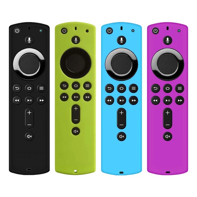 [2 Pack] Silicone Cover Case for Fire TV Stick 4K / Fire TV (3rd Gen)  Compatible with All-New 2nd Gen Alexa Voice Remote Control (Red and Blue)