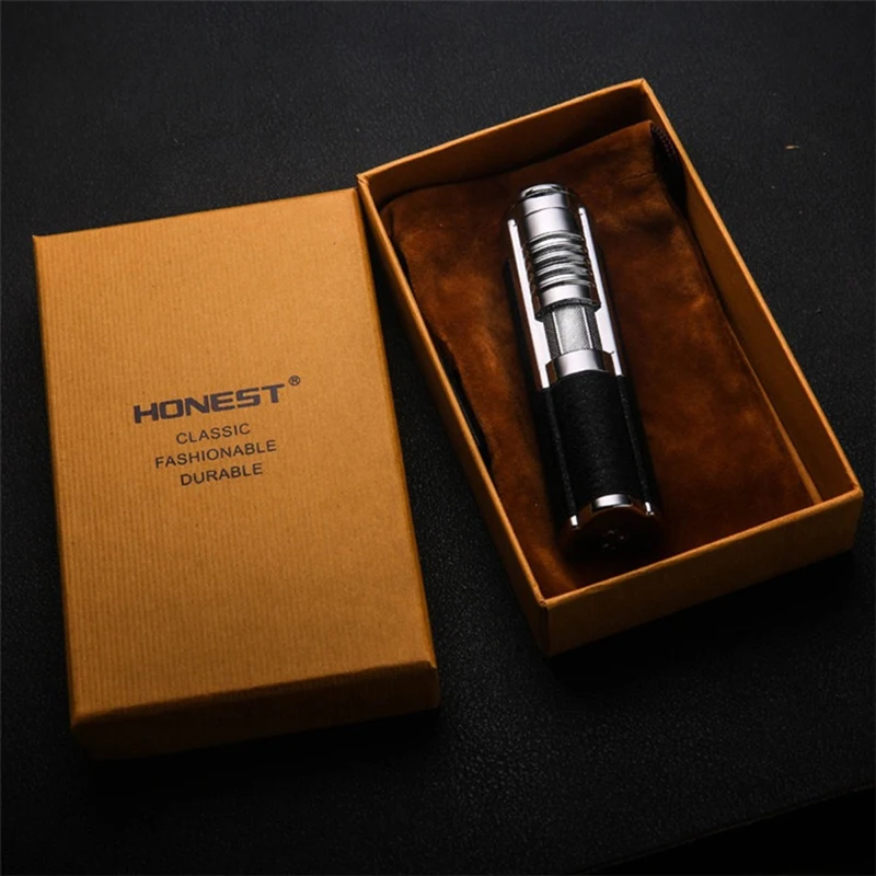 Honest Высококачественная надувная газовая зажигалка ветрозащитная металлическая