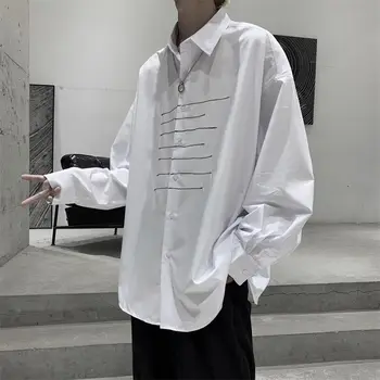 

Men's Long Sleeve Shirt 2020 Spring Summer New Comfortable Loose Pure Color Shirt Young Personality Fashion Trend Men's Wear