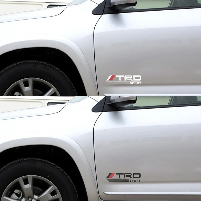 2 шт. автомобильный Стайлинг логотип TRD зеркало заднего вида светоотражающие 3D