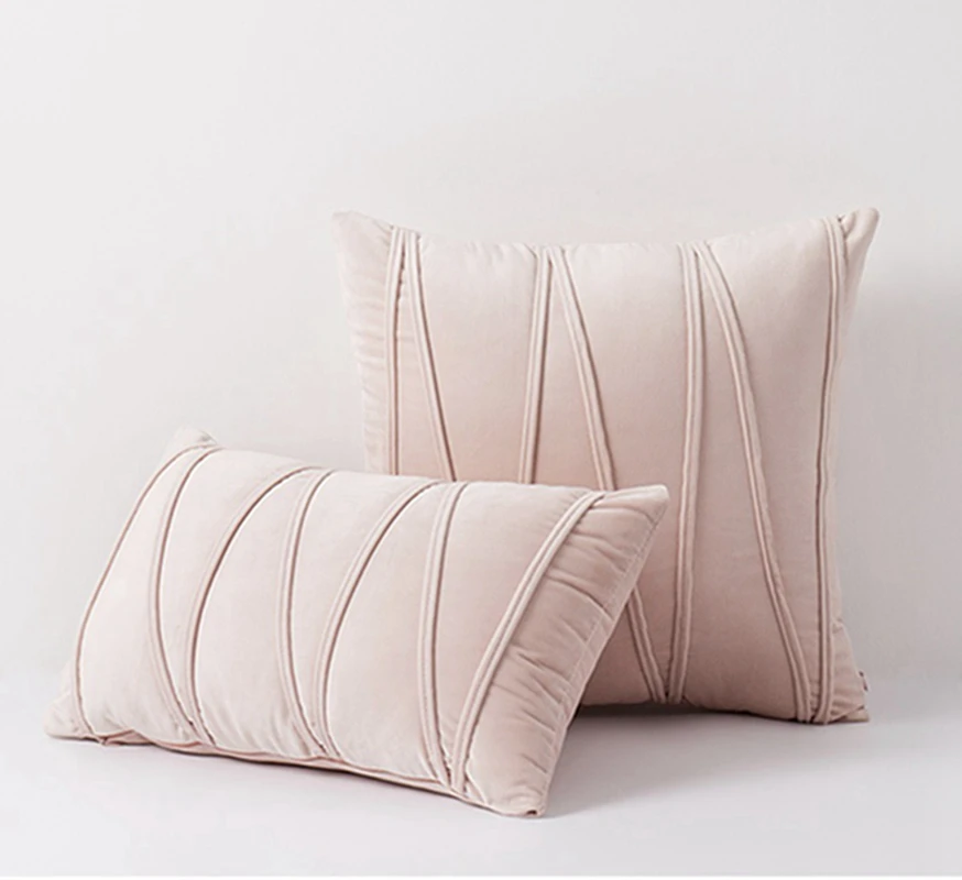 Inyahome New Art Velvet Yellow Blue Pink Solid Color Cushion Cover Pillow Case Home Decorative Sofa Throw Decor | Дом и сад