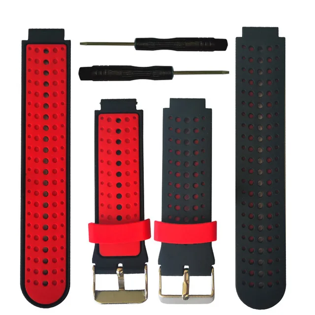 Black Red 13 цветной браслет ремешок для Garmin Forerunner 230/235/235 Lite/220/620/630/735XT спортивные дышащие часы ремешок Baaletc Correa - Цвет: Black Red
