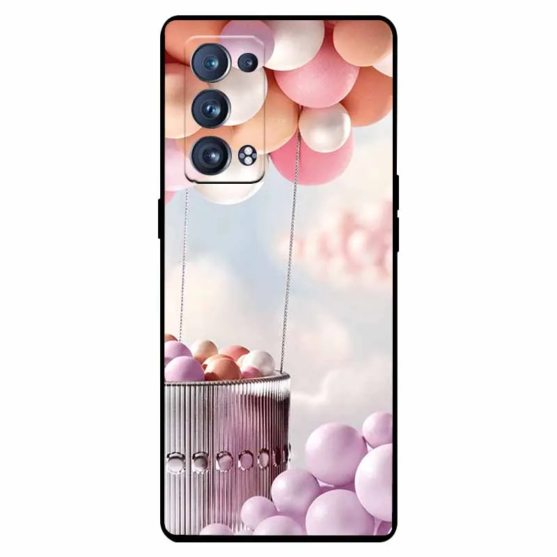 Shockproof Soft Silicone TPU Back Cover for Oppo Reno 6 Pro 5G - Cute and Durable