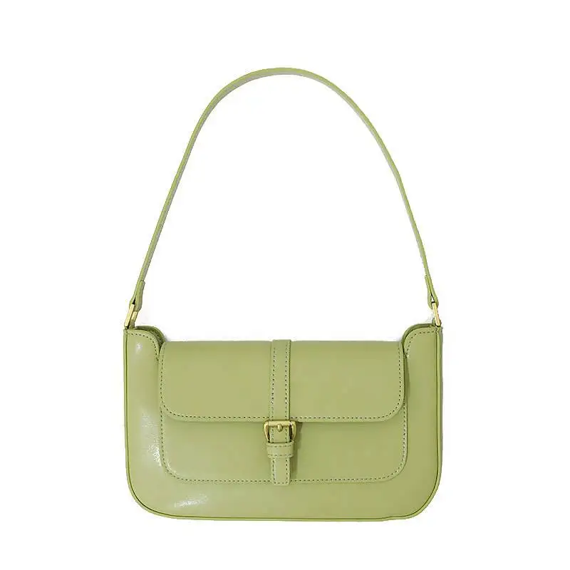 

Retro Underarm Shoulder Bag 2020 New Trend Fashion Avocado Green Crocodile Pattern Small Women Simple Bag Female Handbag Leather