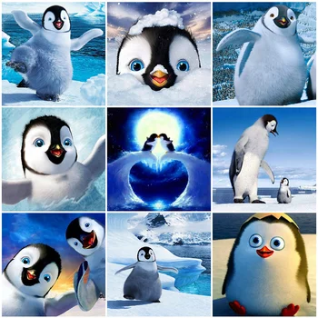 

HUACAN 5D Diamond Painting Animal Full Square Embroidery Home Decoration Mosaic Penguin Gifts For Women Diamond Art