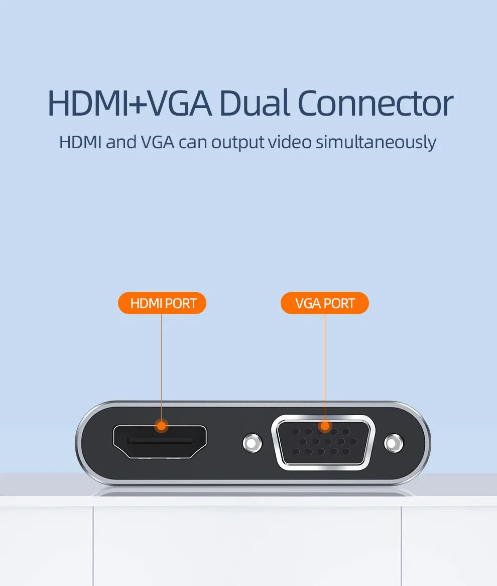 Unnlink USB 3,0-VGA HDMI адаптер 1080P двойной выход дисплей мульти-дисплей Графический конвертер Соединительный кабель для портативных ПК