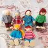 7Pcs/Set Cartoon Miniature Family Wooden Movable Jointed Doll Parent-child Toys Children Kids Gift Muppet Pretend Toys 1