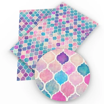 

David accessories 20*34cm Snow Synthetic Leather Patchwork For Hair Bow Handbags Handmade Materials DIY,1Yc9054