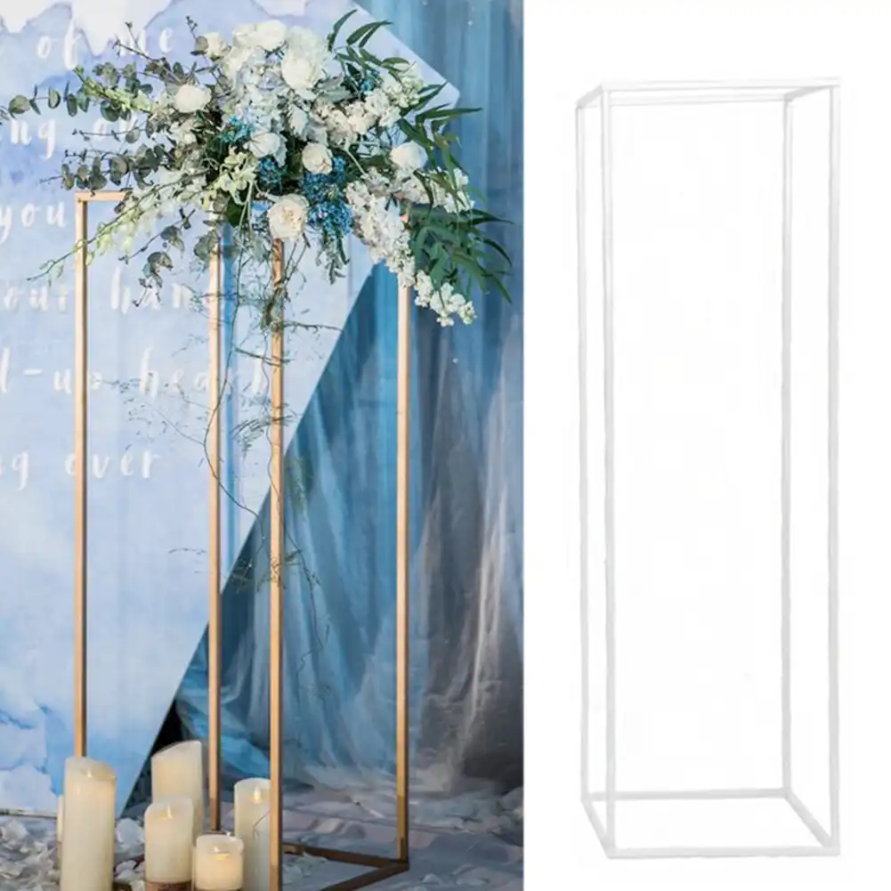 Metal Frame for Wedding Road Lead Stand Flower Shelf Racks Geometric Decorative Props Party