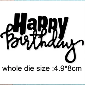 

metal cutting dies cut die mold Happy birthday letters Scrapbook paper craft knife mould blade punch stencils dies