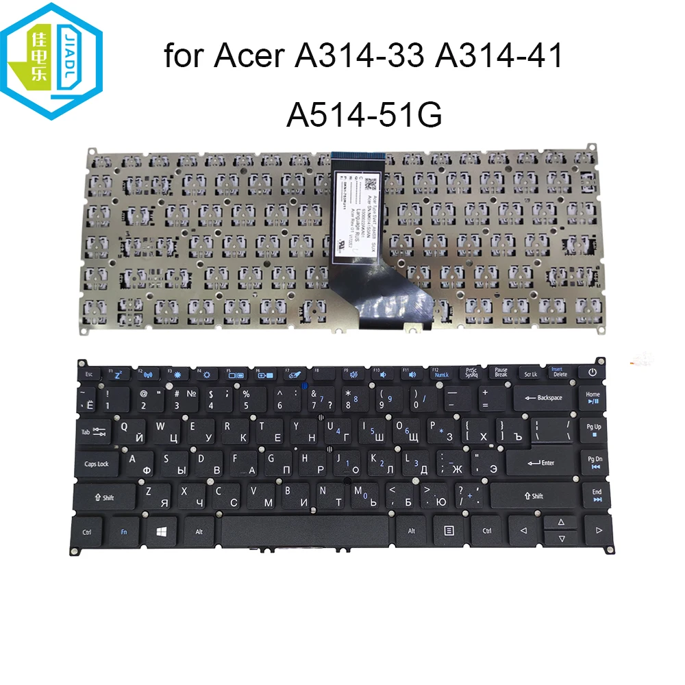 

New RU Russian Laptop Keyboard Replacement Keyboards For Acer Aspire 3 A314-33 A314-41 A514-51G A514-51KG TMP40-51 SV4T-A84SB