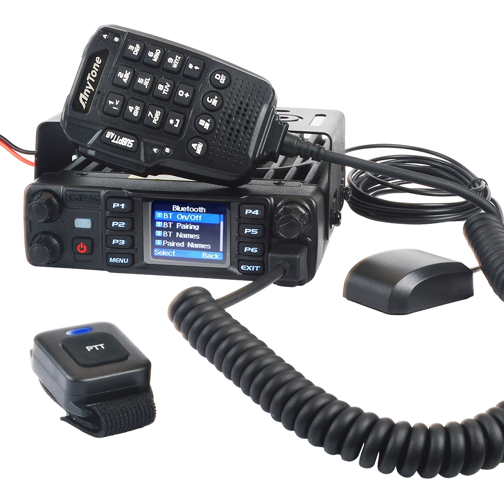 anytone AT-D578UVPRO Bluetooth mobile radio dual band  UHF VHF 55W dmr digital&Analog  GPS APRS Bluetooth PTT voice record
